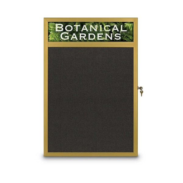 United Visual Products Open Faced Traditional Corkboard, 60x48" UV644A-BRONZE-COBACC - main